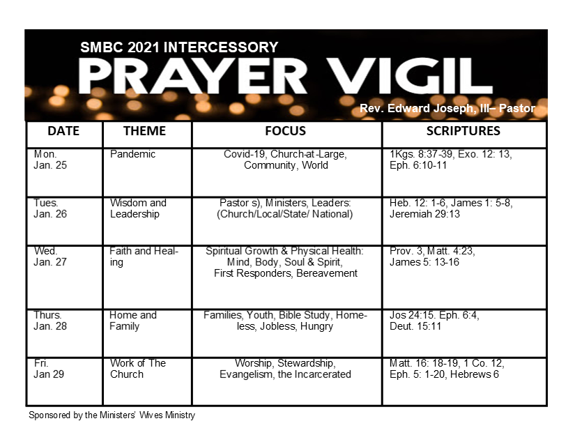 Prayer Vigil St. Mary Missionary Baptist Church